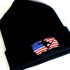 Snowboarding USA Beanie Snowboard American Flag